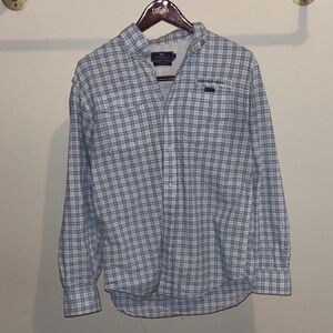 Vineyard Vines Light Blue Plaid Men's Shirt VINTAGE
